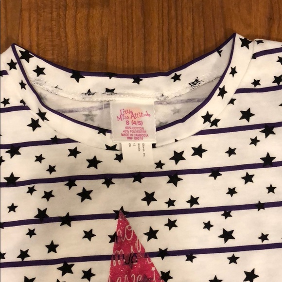 Little Miss Attitude T-shirt Size 4/5 - Picture 3 of 3